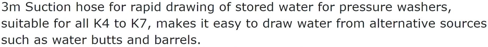 צינור שאיבת מים למכונת שטיפה בלחץ קרשר KARCHER 26431000 TEXT